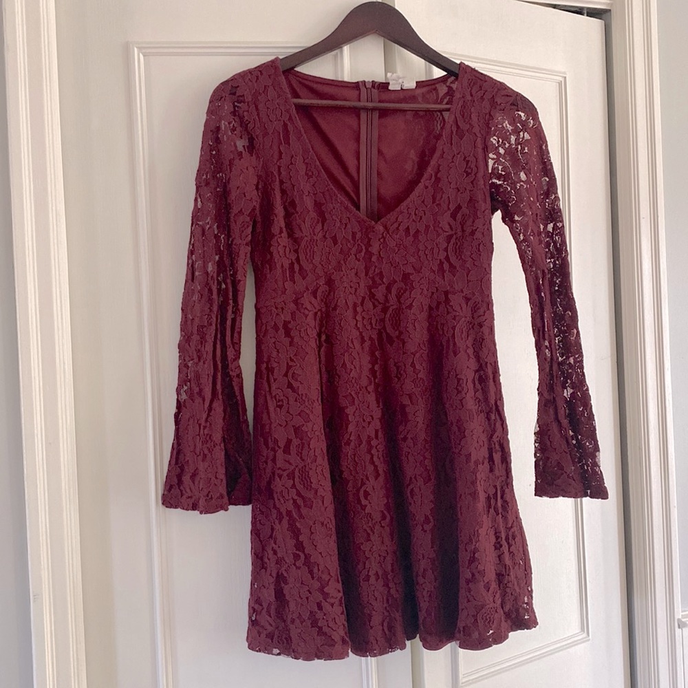 Lace Wine Dress